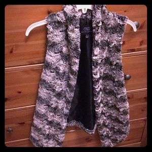 Tart Gray Faux Fur Vest